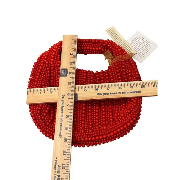 Red beaded handbag - Picture 2 of 3